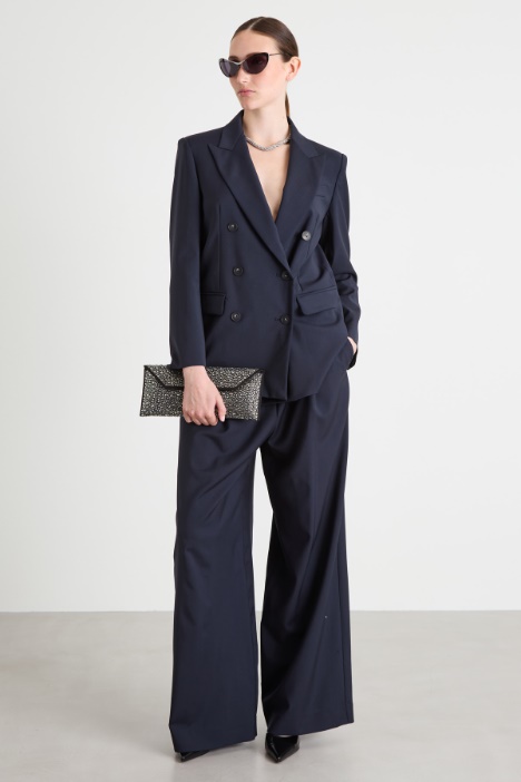 Double-breasted canvas blazer Intrend