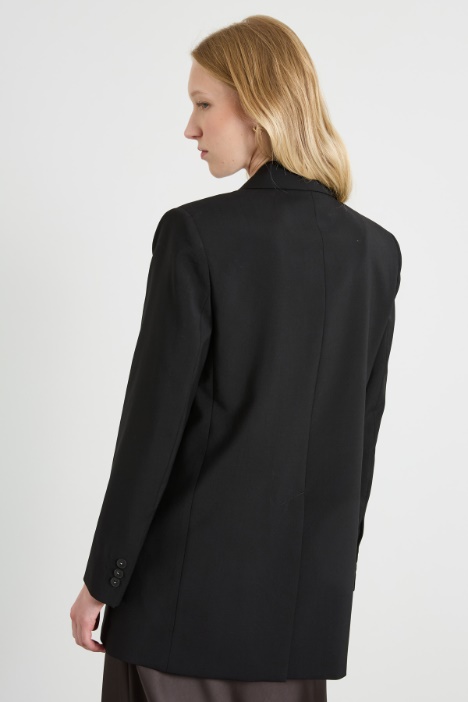 Blazer dritto in pura lana