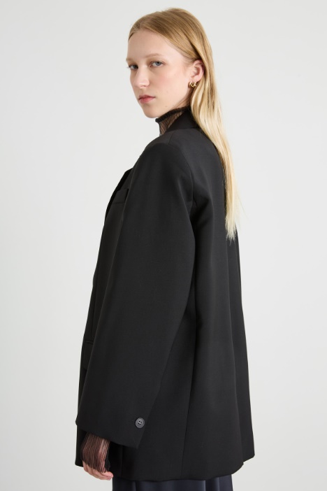 Blazer over in tela di lana