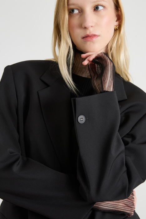 Blazer over in tela di lana