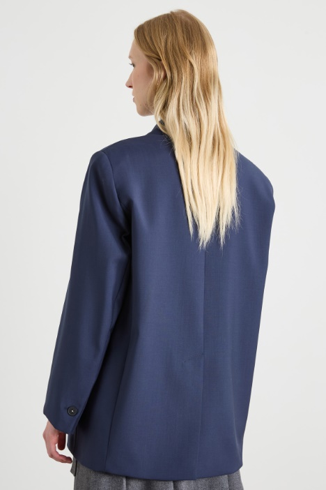 Blazer over in tela di lana