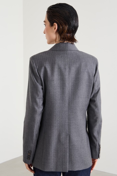 Blazer in flanella gessata