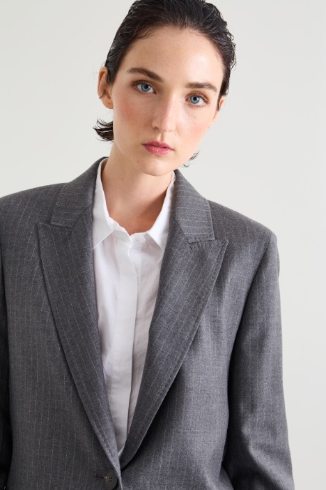 Blazer in flanella gessata