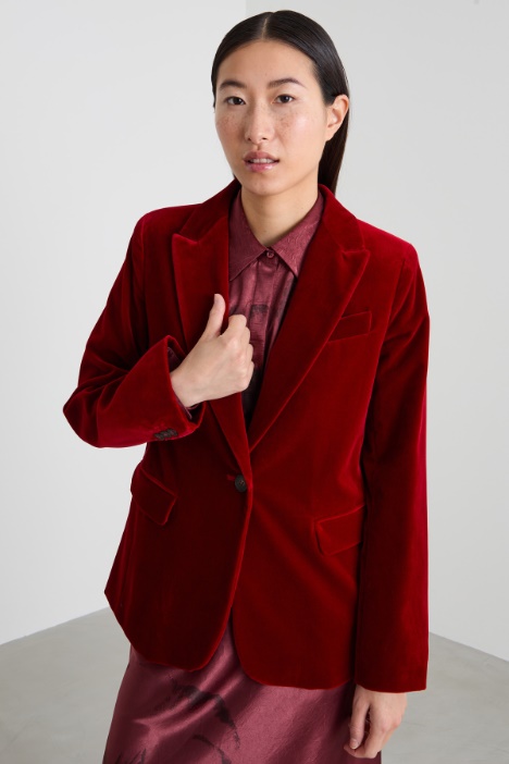 Blazer de terciopelo de algodón