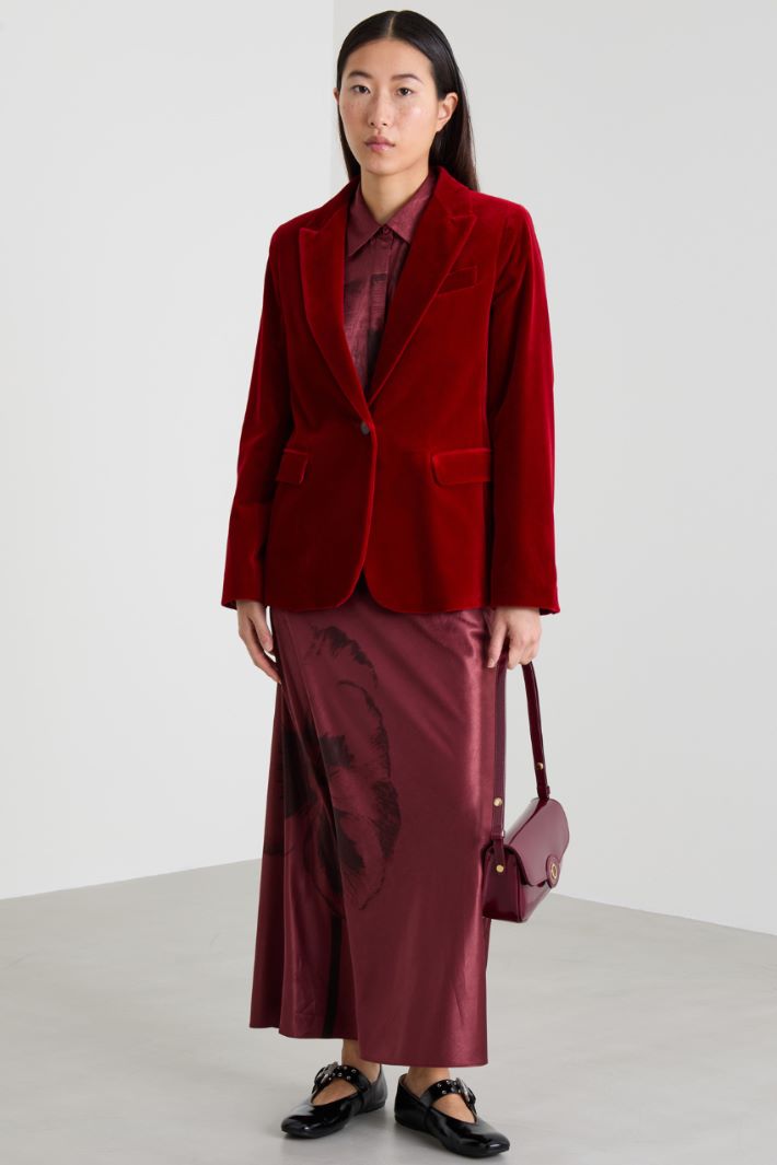 Cotton velvet blazer Intrend