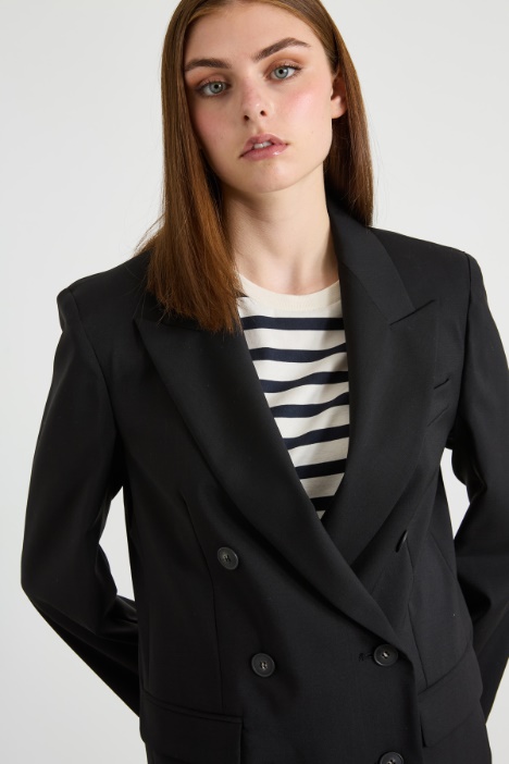 Blazer doppiopetto in tela