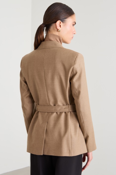 Blazer in flanella di lana