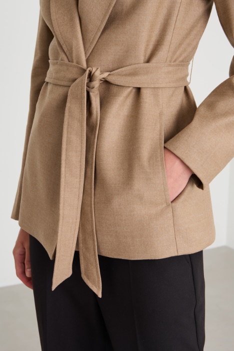 Blazer in flanella di lana