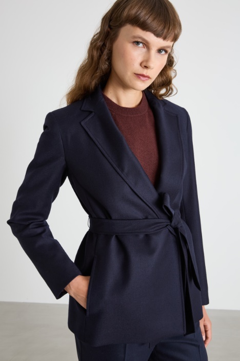 Blazer in flanella di lana