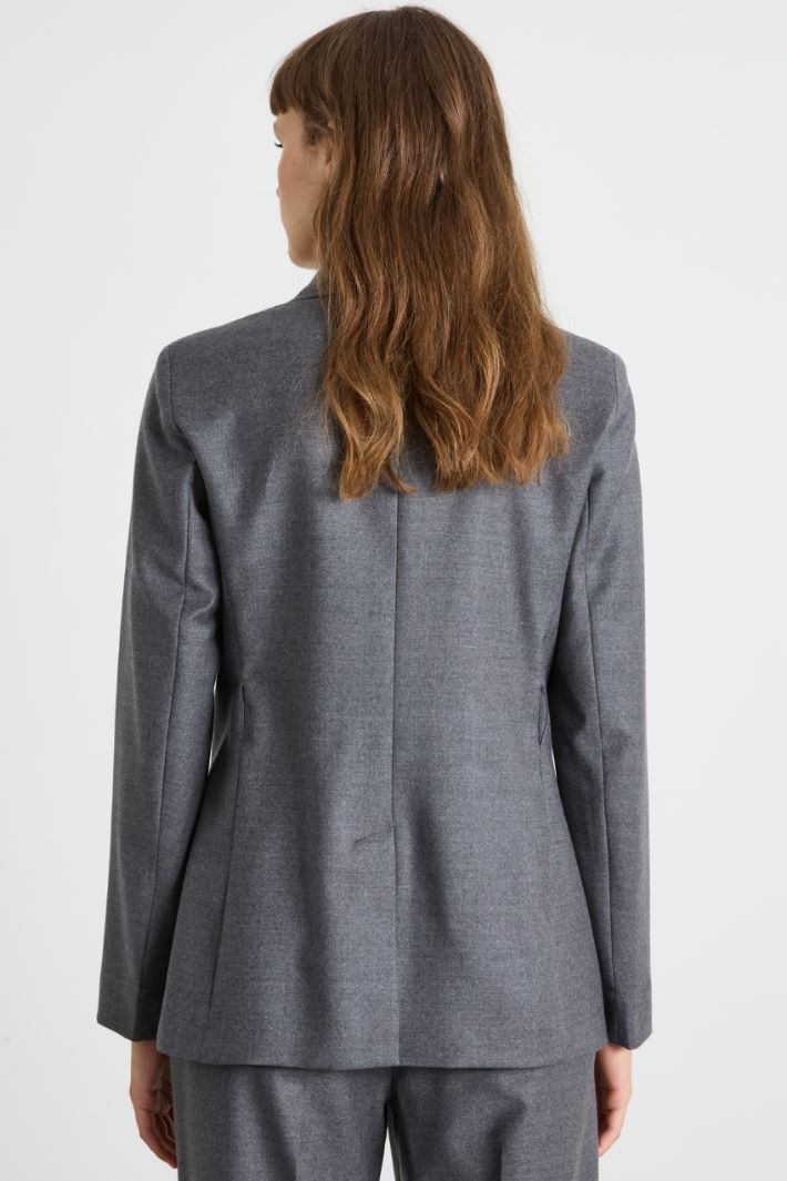 Wool flannel blazer Intrend - 4