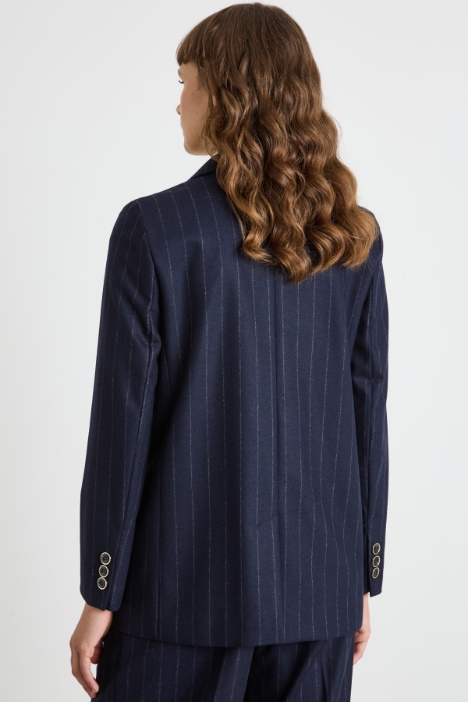 Giacca in flanella con bottone singolo