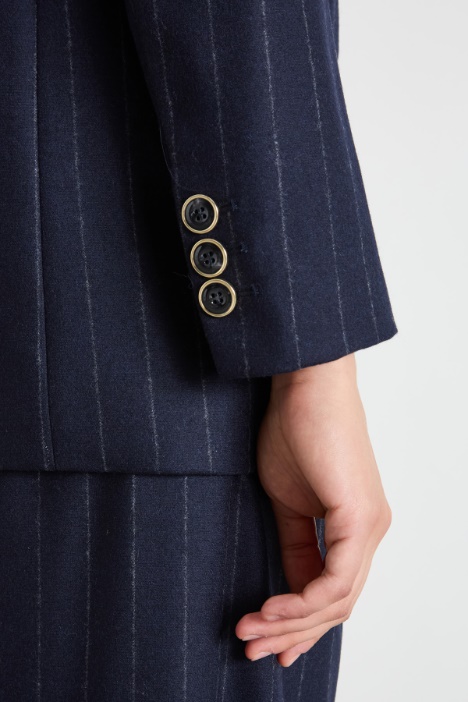 Giacca in flanella con bottone singolo