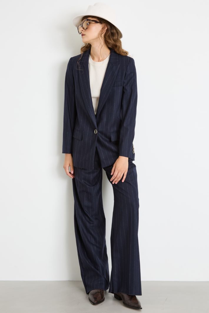 Single-button flannel jacket Intrend