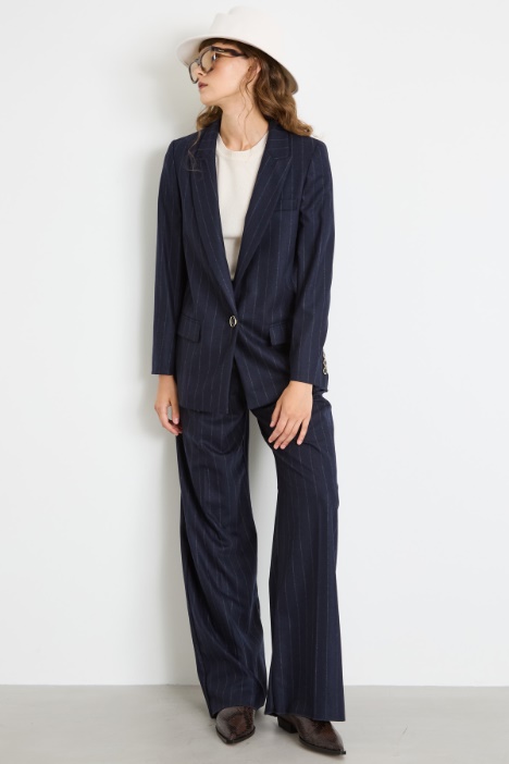 Single-button flannel jacket Intrend