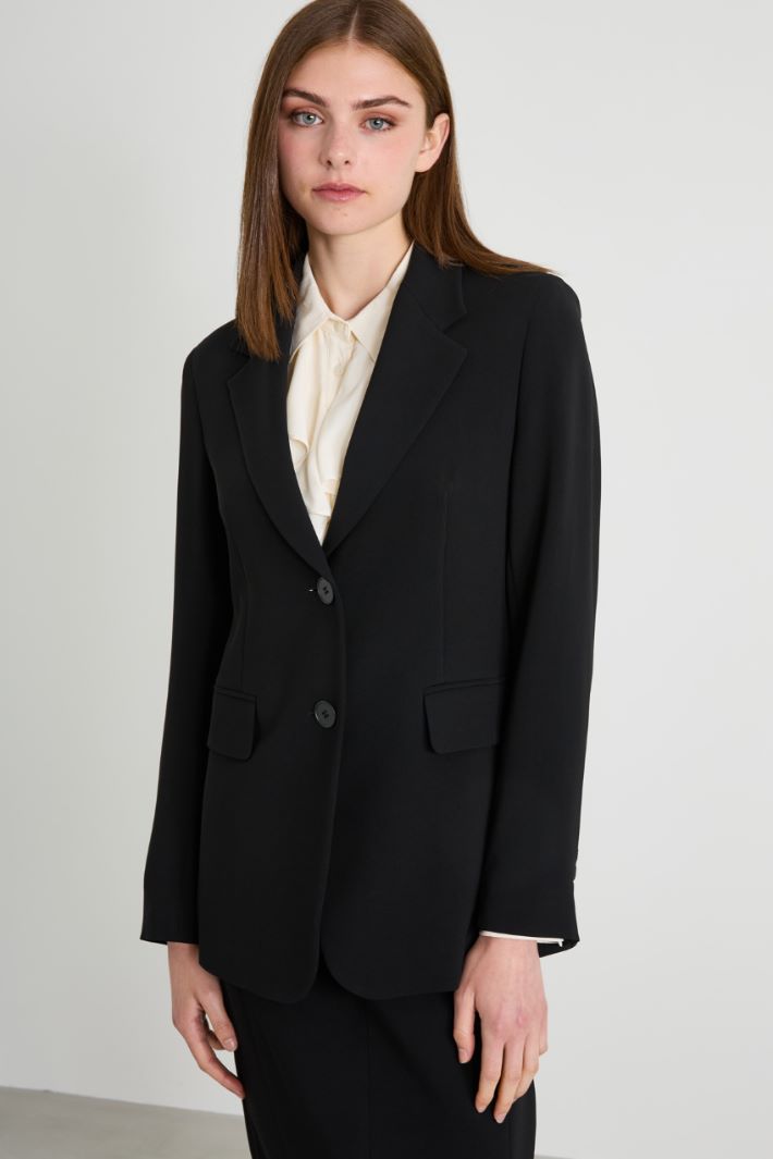 Single-breasted cady blazer Intrend