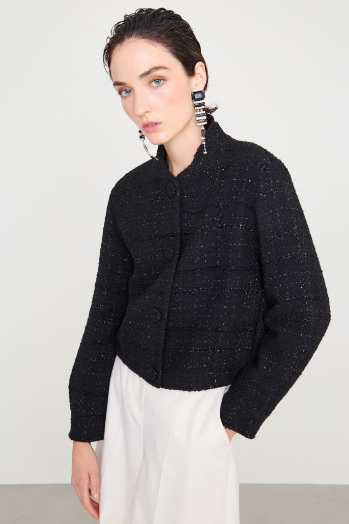Bomber in tweed lamè Intrend