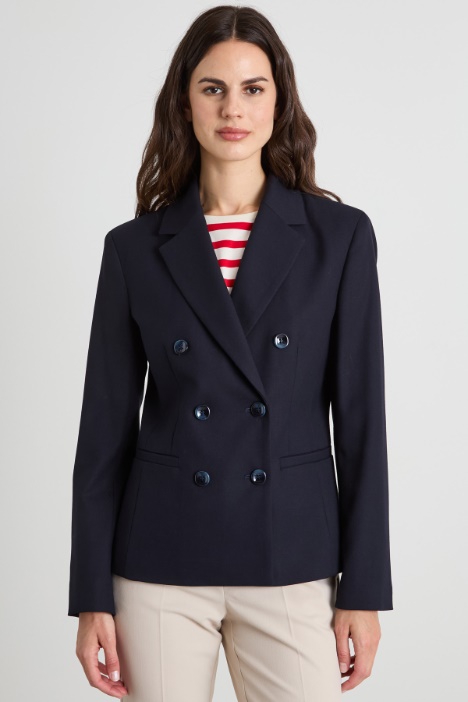 Double-breasted gabardine blazer Intrend