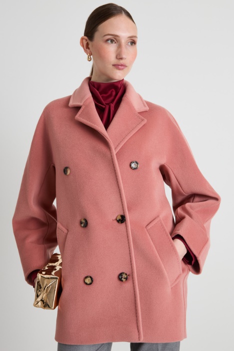 Cappotto doppiopetto in beaver