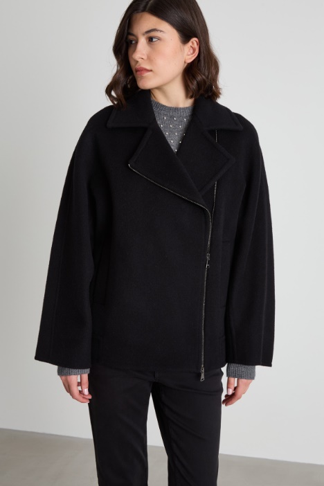 Caban in doppio di lana