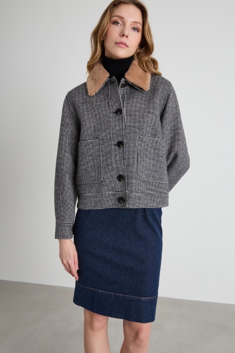 Caban con collo rimovibile