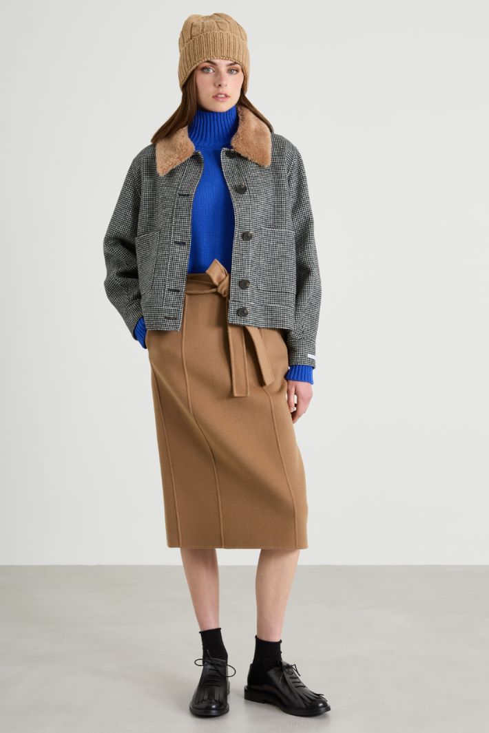 Pea coat with removable collar Intrend