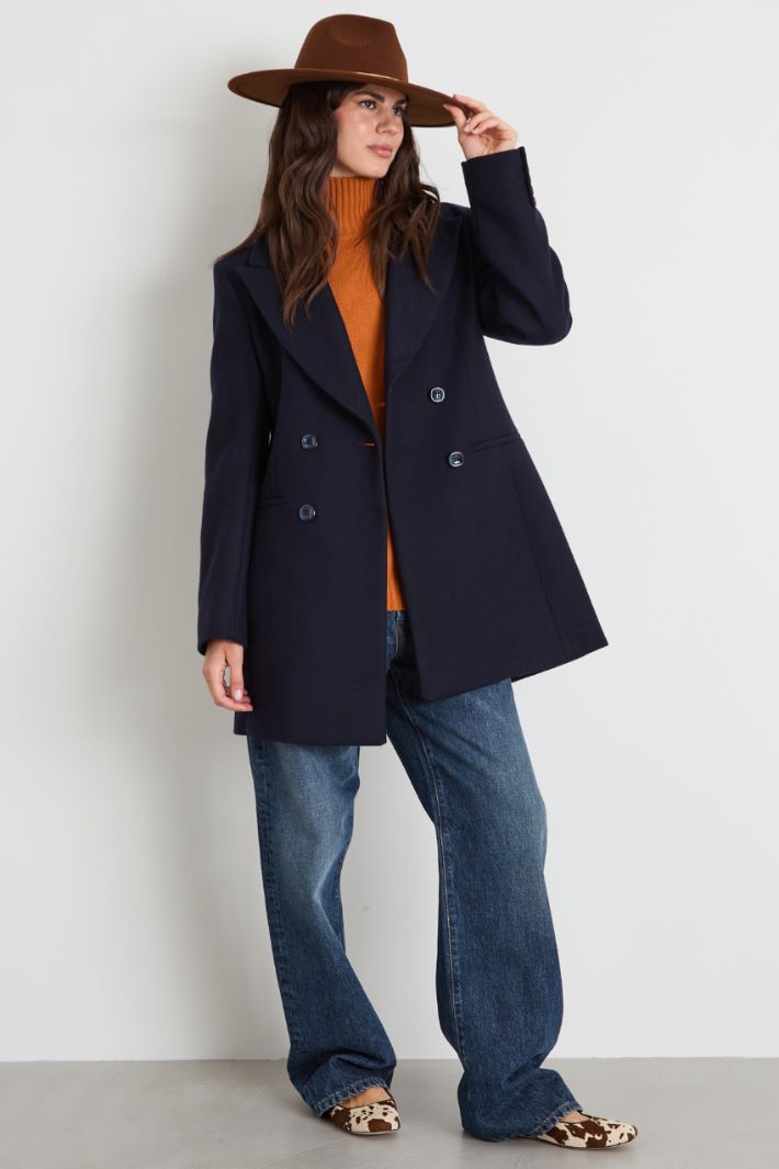 Cappotto sfiancato in lana Intrend