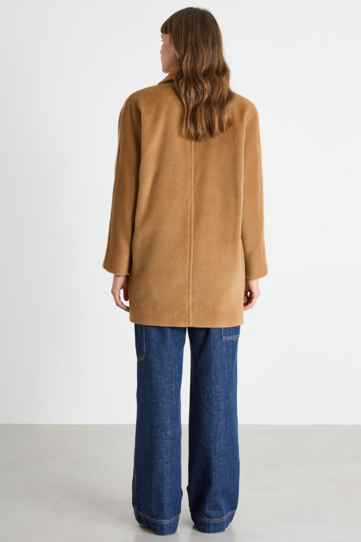 Double-breasted beaver coat Intrend - 4