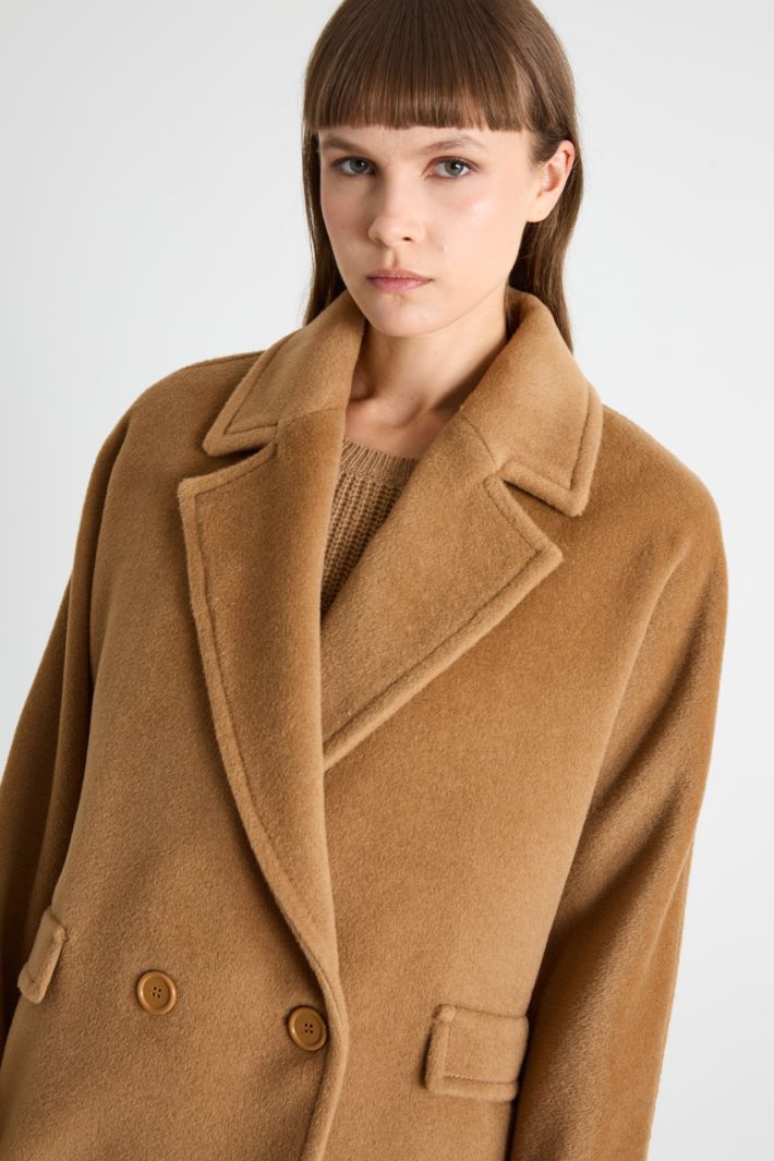 Double-breasted beaver coat Intrend - 3