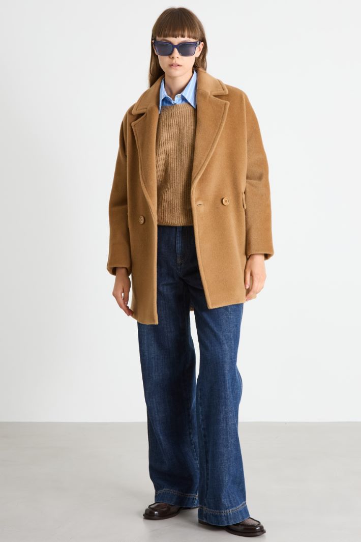 Double-breasted beaver coat Intrend