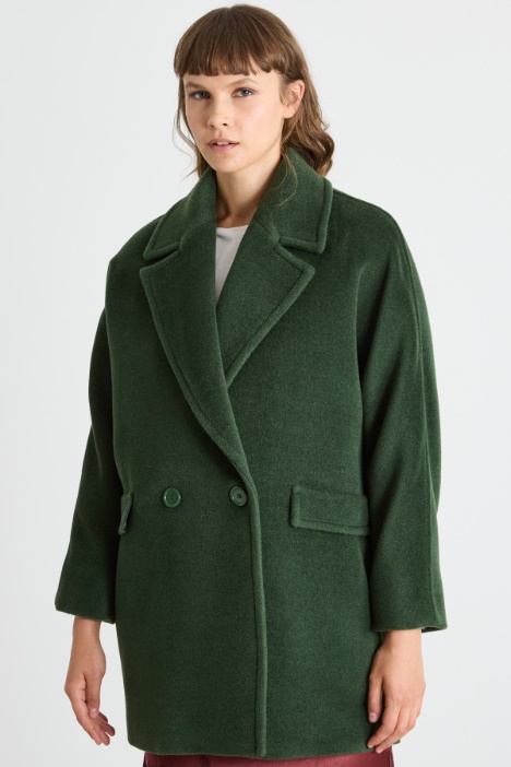 Abrigo de castor cruzado