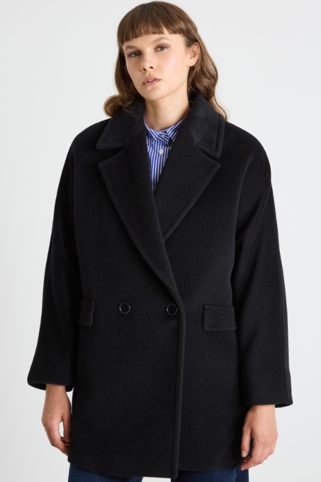 Cappotto doppiopetto in beaver