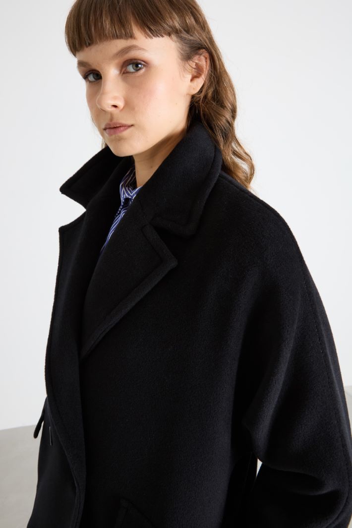 Double-breasted beaver coat Intrend - 3