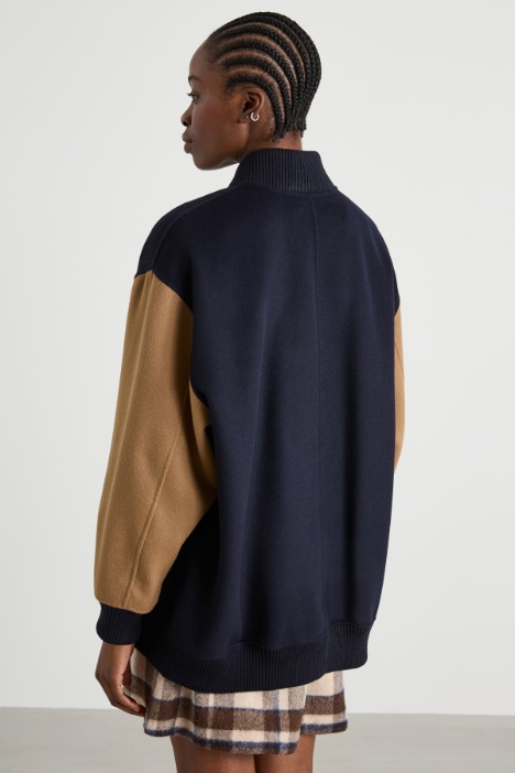 Chaqueta bomber de lana doble