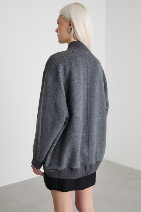 Chaqueta bomber de lana doble