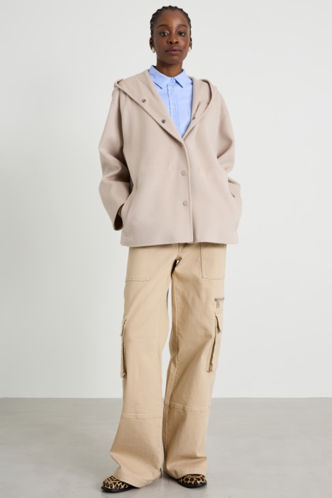 Short coat with hood Intrend