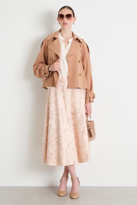 Laminated-print skirt Intrend