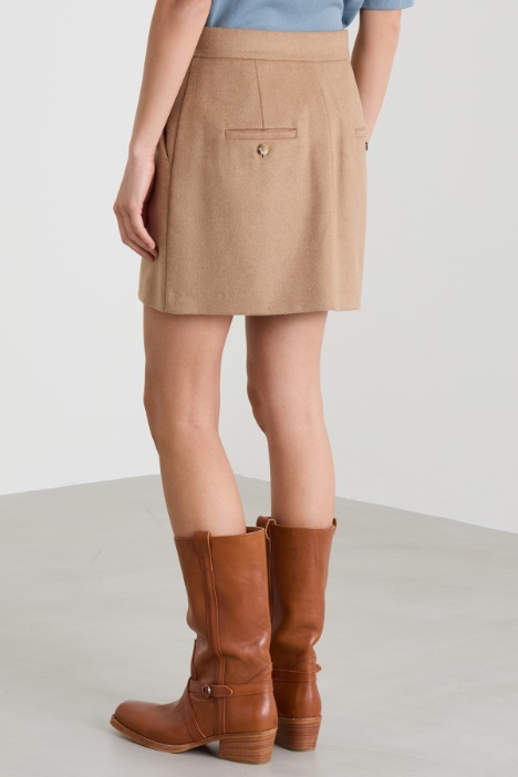 Minigonna in drap zibellinato