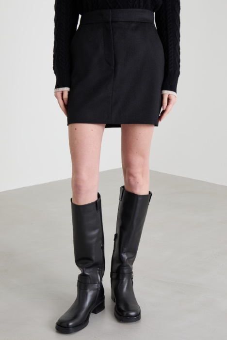 Minigonna in drap zibellinato