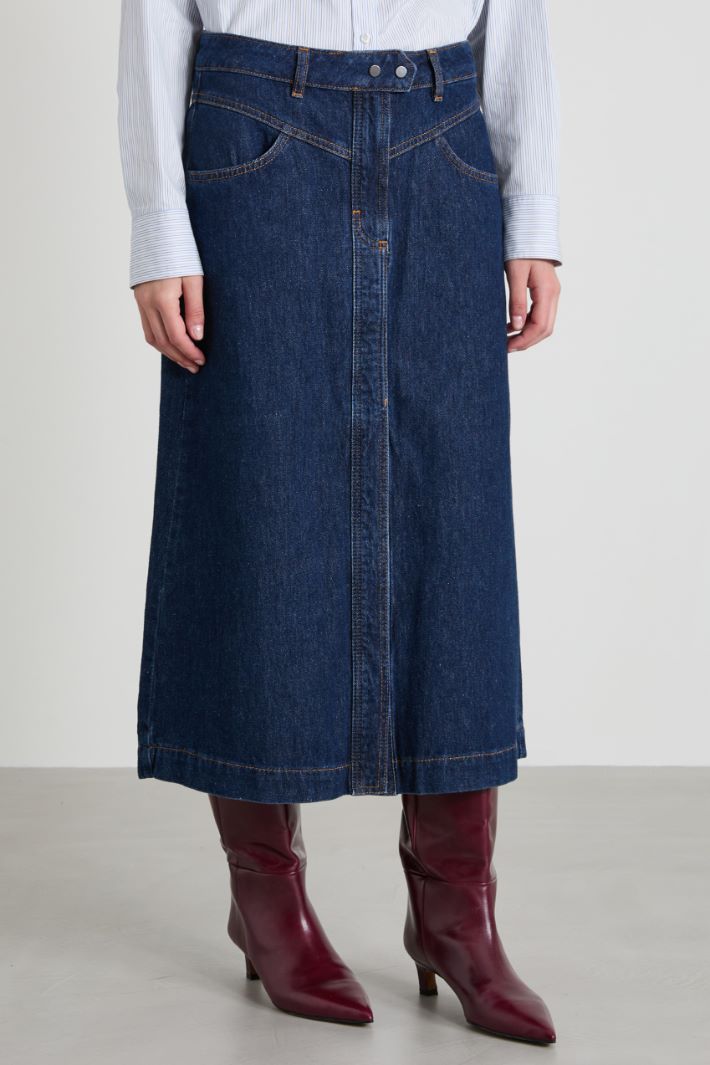 Gonna midi in jeans Intrend - 2