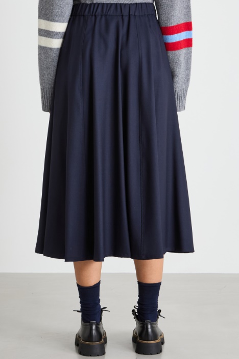 Falda midi con cordón