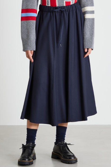 Falda midi con cordón