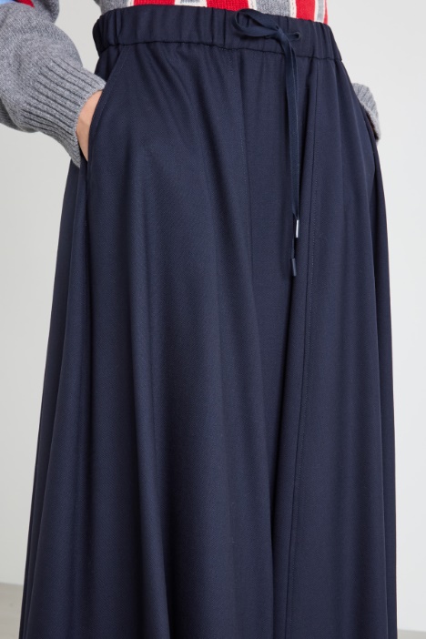 Falda midi con cordón