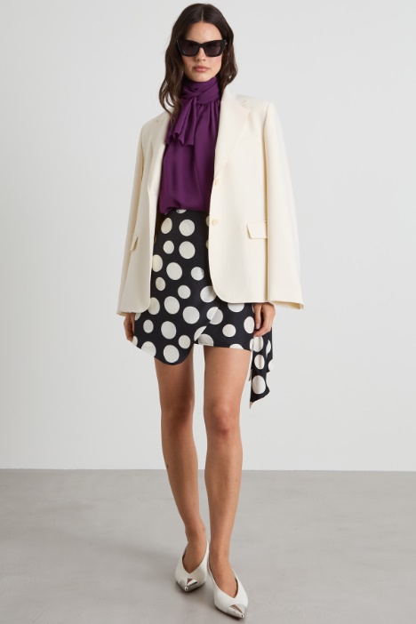 Short printed silk skirt Intrend
