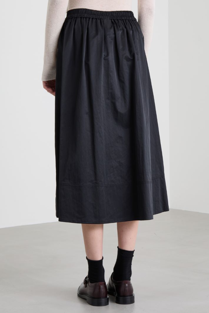 Satin skirt with drawstring Intrend - 3