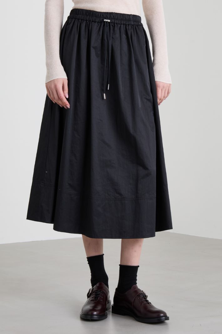 Satin skirt with drawstring Intrend - 2