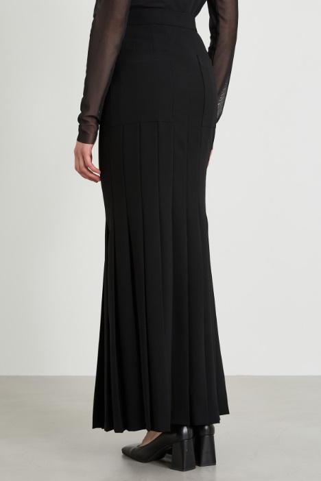 Gonna a pieghe in crépe