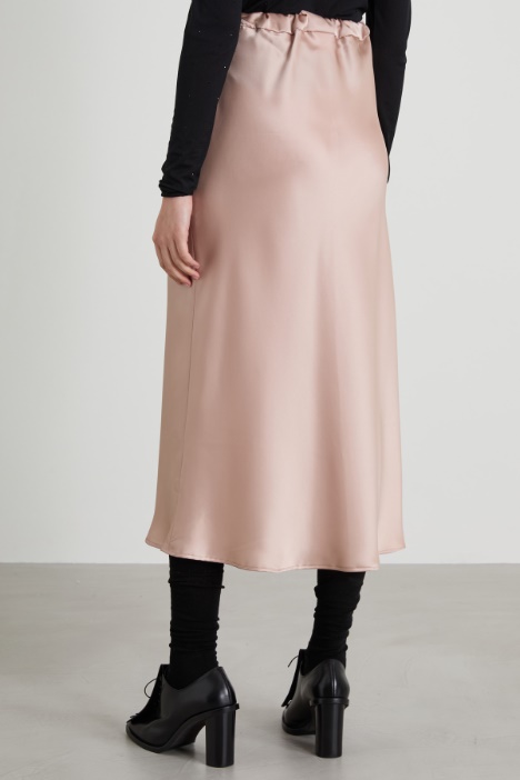 Gonna in raso con coulisse