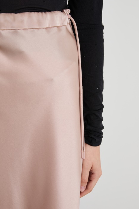 Gonna in raso con coulisse