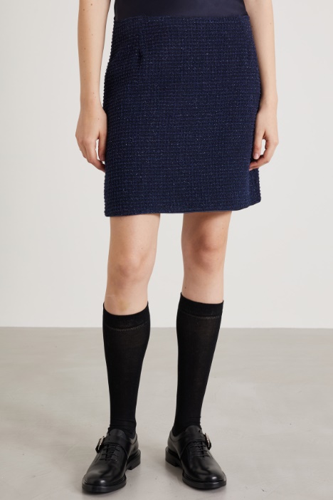 Minigonna in stuoia lamé