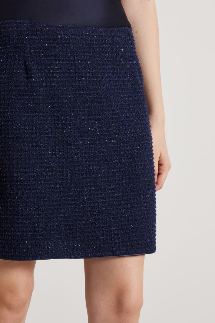 Basketweave lamé mini skirt Intrend - 4